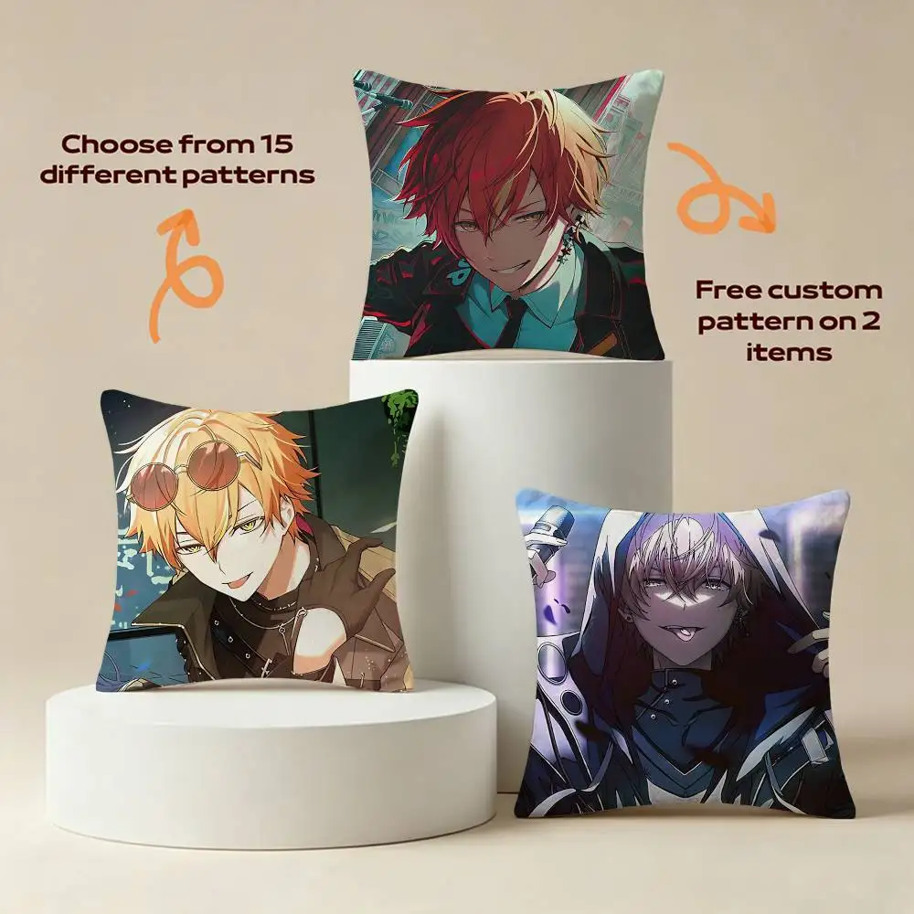 PJSK A-Akito Shinonome After the Fire Square Sofa Pillow Cover Solid Color Living Room Home Decor Cushion Case