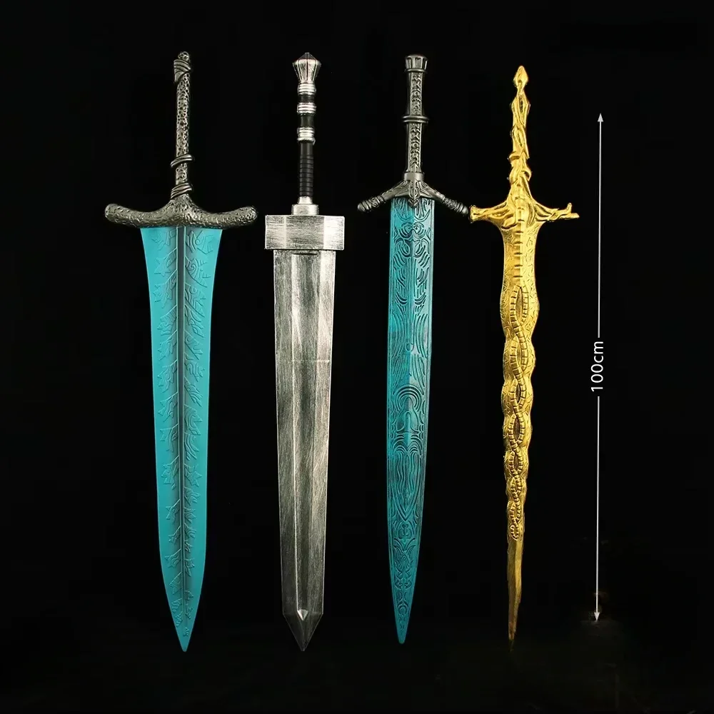 100cm Dark Moon Greatsword Cosplay Prop PU Rubber Weapon Model Elden Game Peripherals Figure Collections Toy Sword Gift Ornament