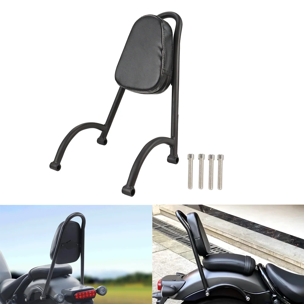 

Motorcycle Back Rest Sissy Bar Rear Passenger Backrest Steel Metal For Honda Rebel CMX500 CMX300 2017-2023