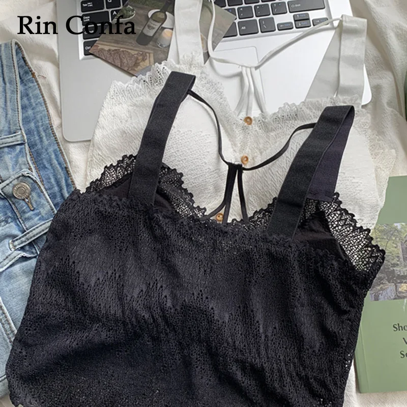 

Rin Confa Women Sexy Underwear Lace Top Brassiere Comfort Push Up Bra Seamless Tank Up Female Sexy Lingerie Girl Bra Crop Top