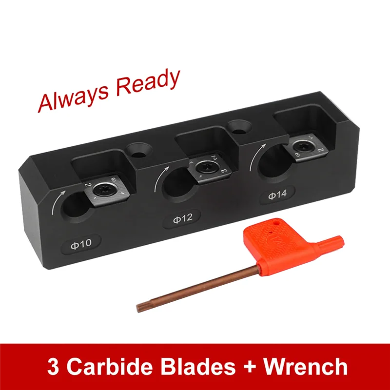 超硬インサートdowelメーカー、木製ダボロッド、木製バーメーカー、メートル法3穴、3つのカーバイドブレード