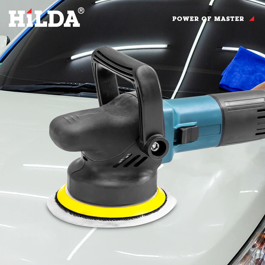 HILDA 980W Car Polishing Machine 5inch Orbit Dual Action Auto Polisher Variable Speed Sander Buffing Waxing Machine