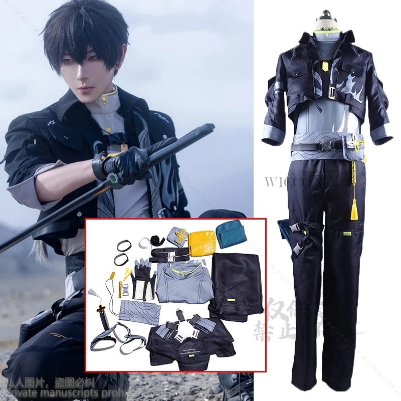 

Rover Косплей волны Wuthering новая игра Аниме костюм мужская форма основной герой резонатор Хэллоуин вечерние для женщин и мужчин Cos