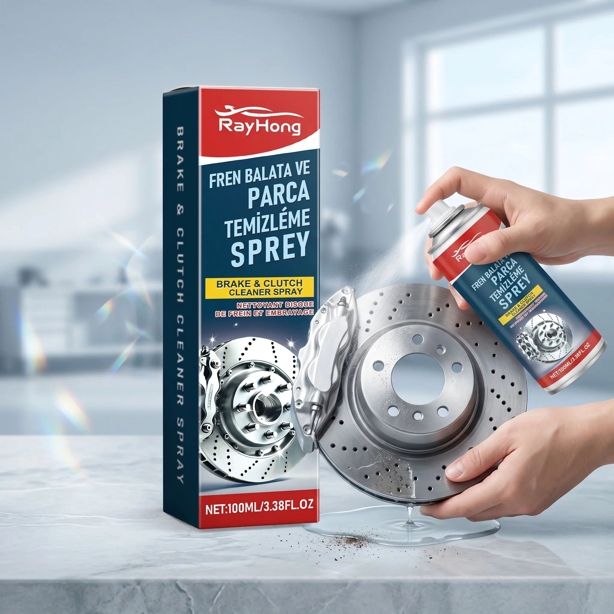 Brake Cleaner Spray Remove Friction Noise Extend Brake System Lifespan Improve Performance Metal Parts Maintenance Car Degreaser