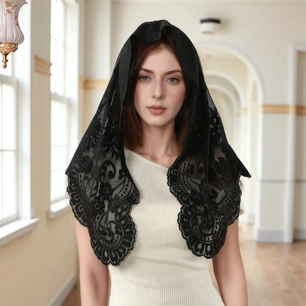 

Элегантный шарф с цветочной вышивкой 172*63 см, кружевной сплошной цвет, мусульманский хиджаб, дышащая свадебная шаль для женщин