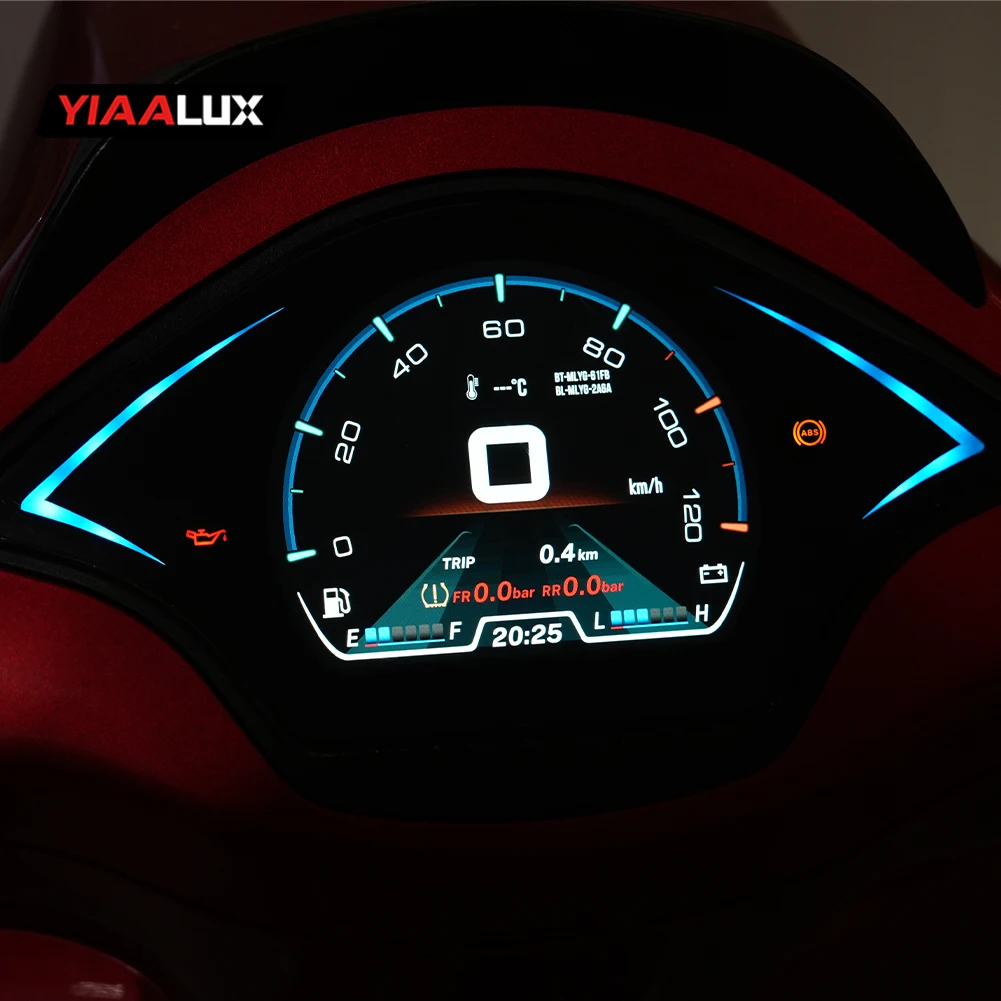 YIAALUX Motorcycle Digital Dashboard Bluetooth Instrument Panel GPS Navigation Speedometer For VESPA Sprint 150