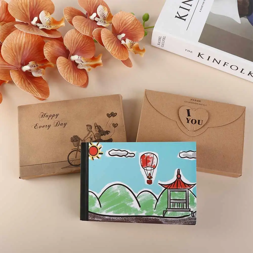 Versteckte Ring-Halskette, Geständnis, Comic-FlipBook, kreative Trends, romantisches, handgedrehtes Buch, DIY-Vorschlagen, Geschenk, Flip-Flap-Buch