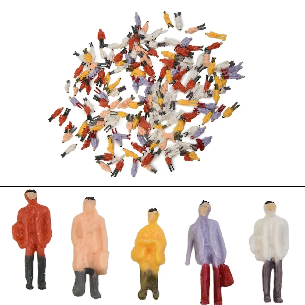 Painted Figures Railway Train Layout Mixed Batch Model People Passenger Model Train Scenes Accessories Brand New