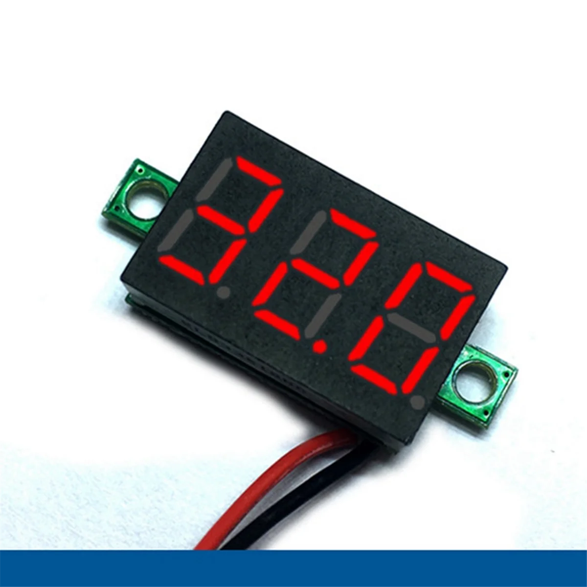 10 ชิ้น 2 สายมินิดิจิตอลโวลต์มิเตอร์ DC 2.5 โวลต์ - 40 โวลต์, จอแสดงผล LED เครื่องทดสอบแรงดันไฟฟ้า - T45C