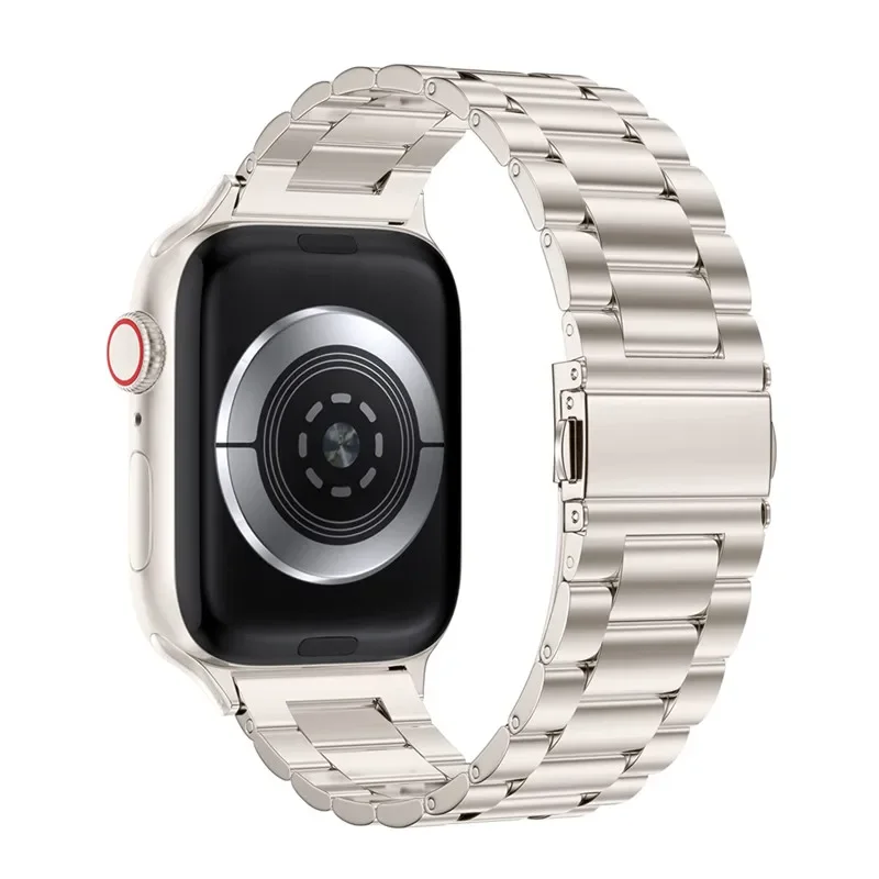 Armband für Apple Watch Ultra 2 49 mm Band 45 mm 44 mm 42 Edelstahlarmband für iWatch SE 9 8 7 6 5 Correa 41 mm 40 m Sternlicht