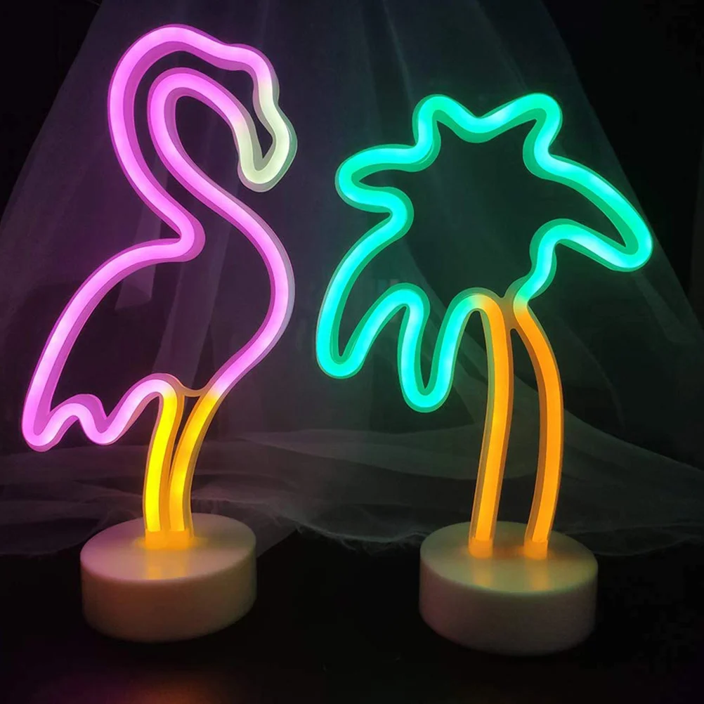 

Неоновый ночник с кокосовой пальмой в скандинавском стиле, настольный светодиодный экологически чистый романтический прикроватный светильник с питанием от USB, фестивальный декор