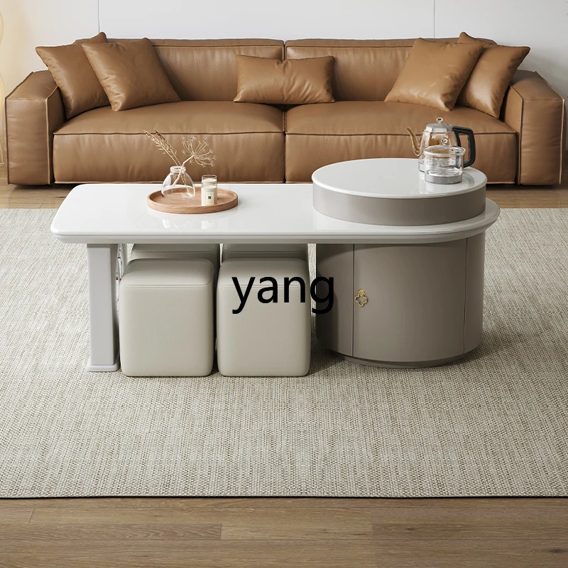 

YHM Rock Slab Coffee Table for Living Room, Suitable for Small Apartments