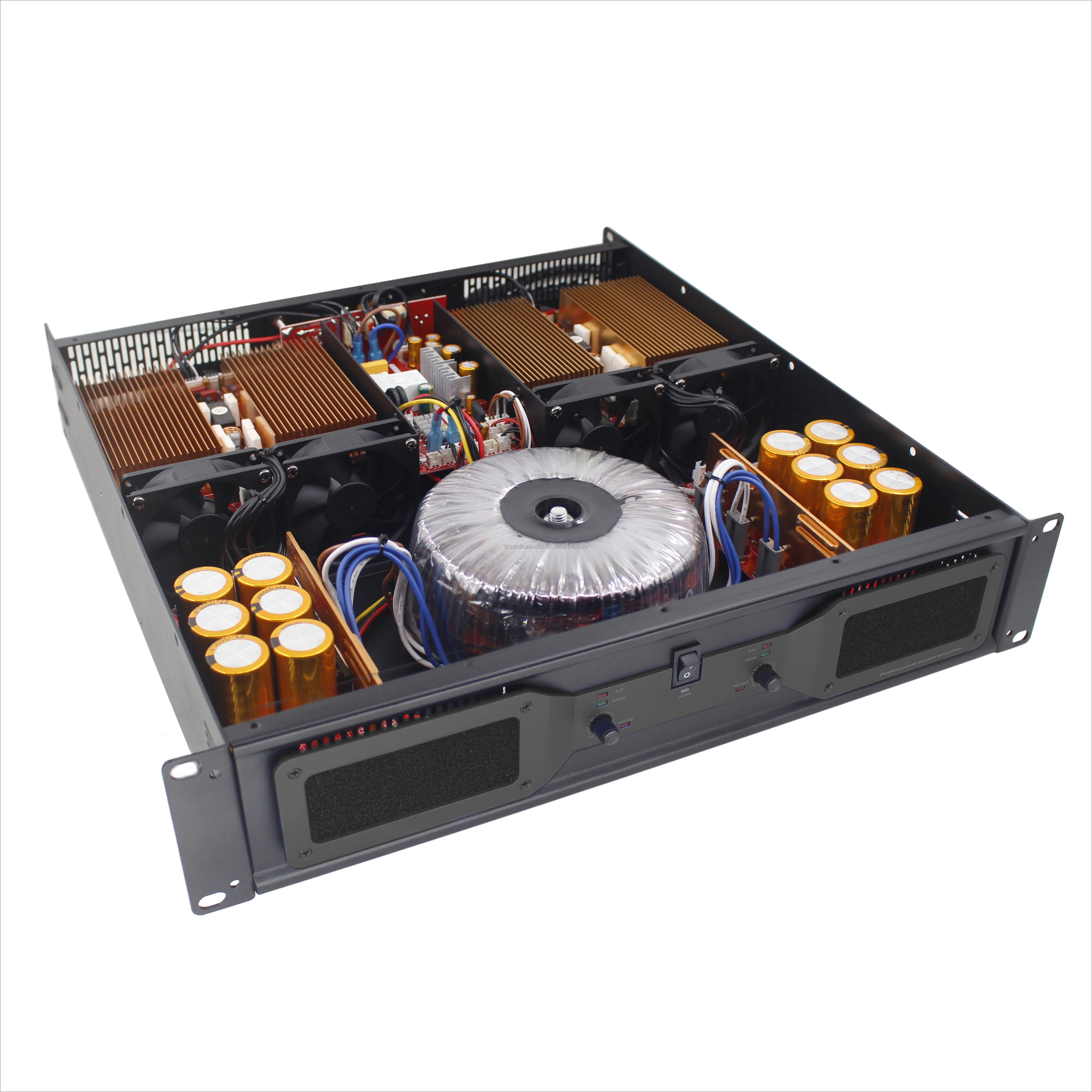 Professional DJ Sound System with Class H 2*800W Power Amplifier 2Ch Metal Shell Impedance 8ohm/4ohm