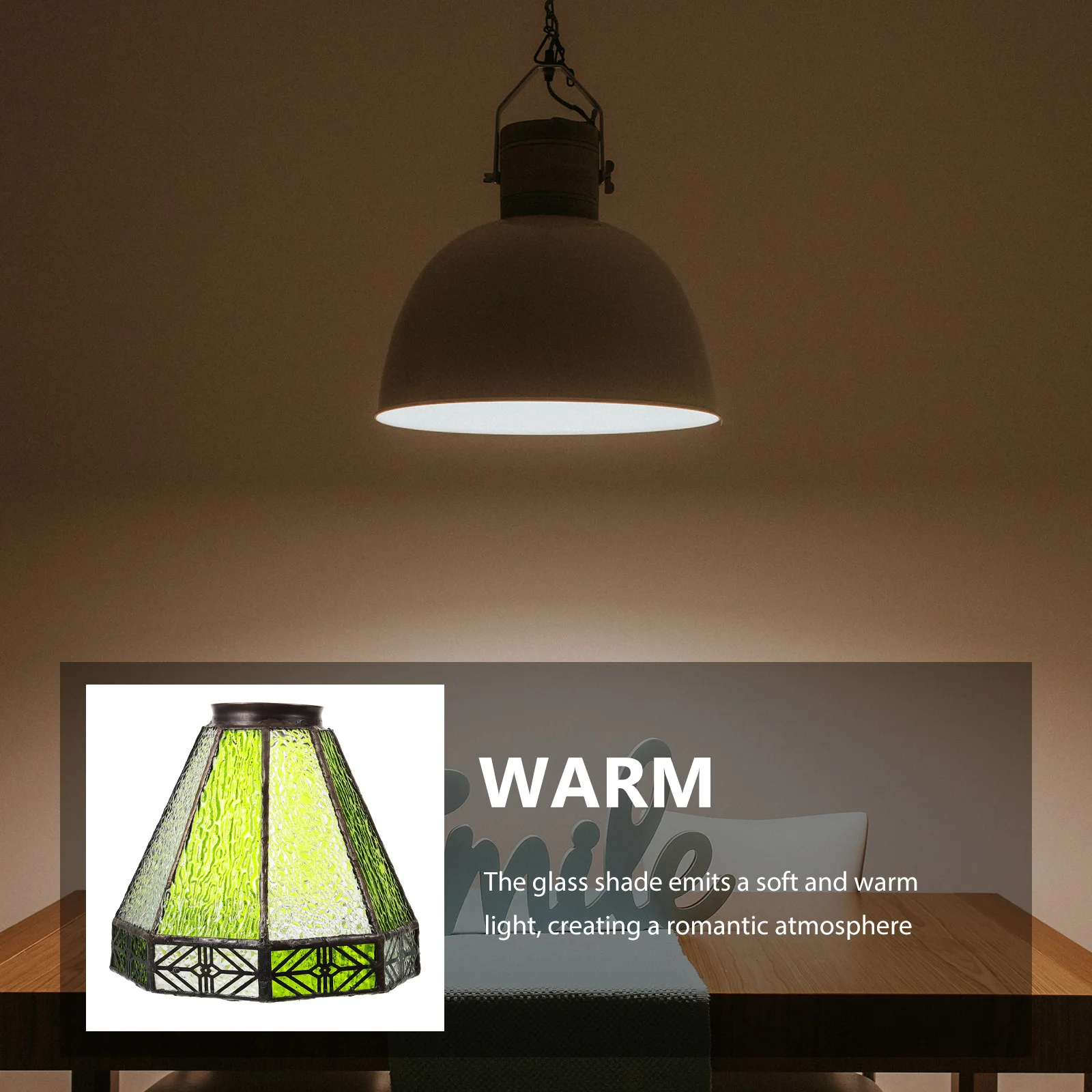 

Vintage Glass Lamp Shade for Pendant Light Fixtures Replacement Cover Easy Install Warm Glow Home Hotel Cafe Decoration