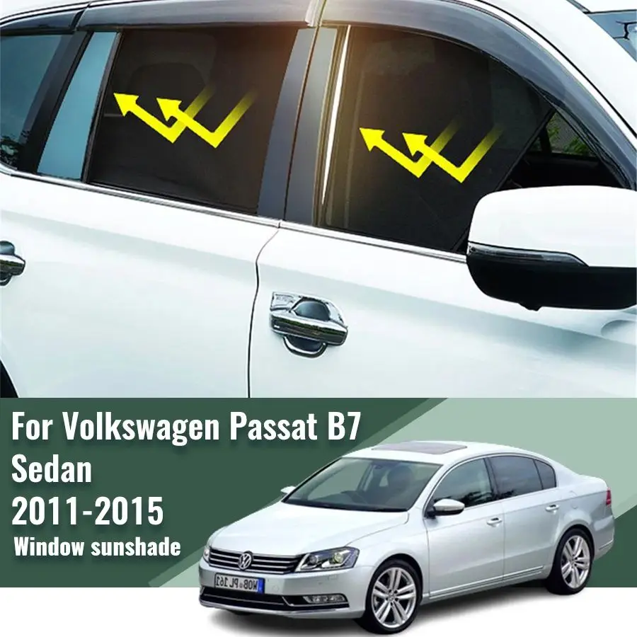 

For Volkswagen VW Passat B7 sedan 2011-2014 2015 Car Sunshade Magnetic Front Windshield Curtain Rear Side Window Sun Shade Visor