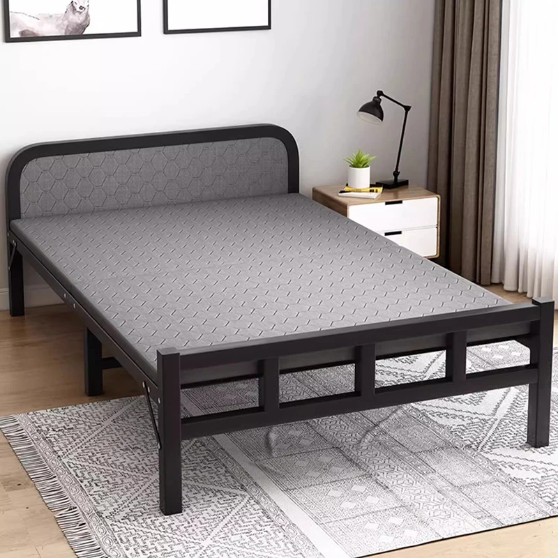 CAMAS PLEGABLES modernas estéticas Para dormir, Muebles individuales portátiles de lujo con marco de acero Para El Hogar, Muebles Para El Hogar