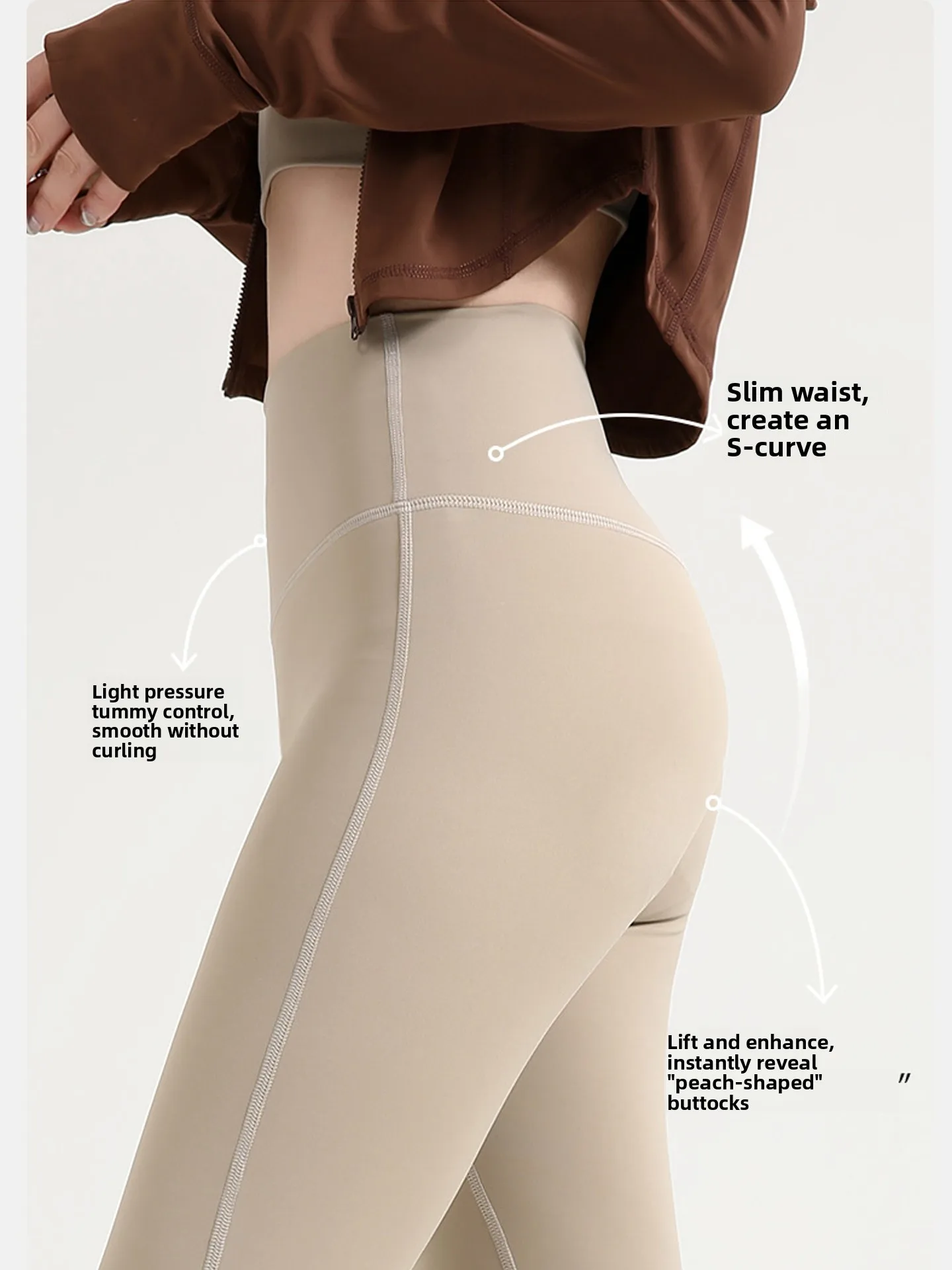 ハイウエストヨガパンツ ベルボトム 薄手フィットパンツ 女性用エクササイズ＆アウトドアウェア アイスシルク素材 ヒップアップ