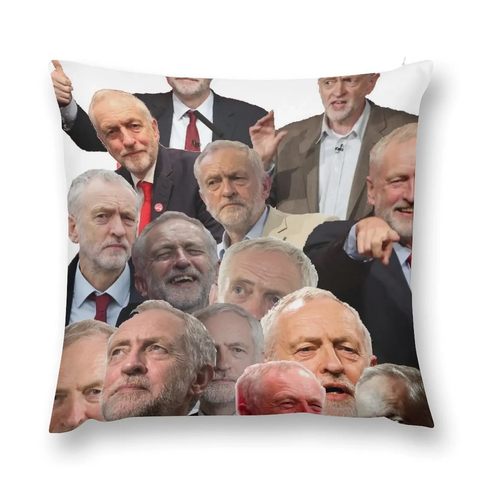 Jeremy Corbyn Collage Throw Pillow Marble Cushion Cover home decor items pillow