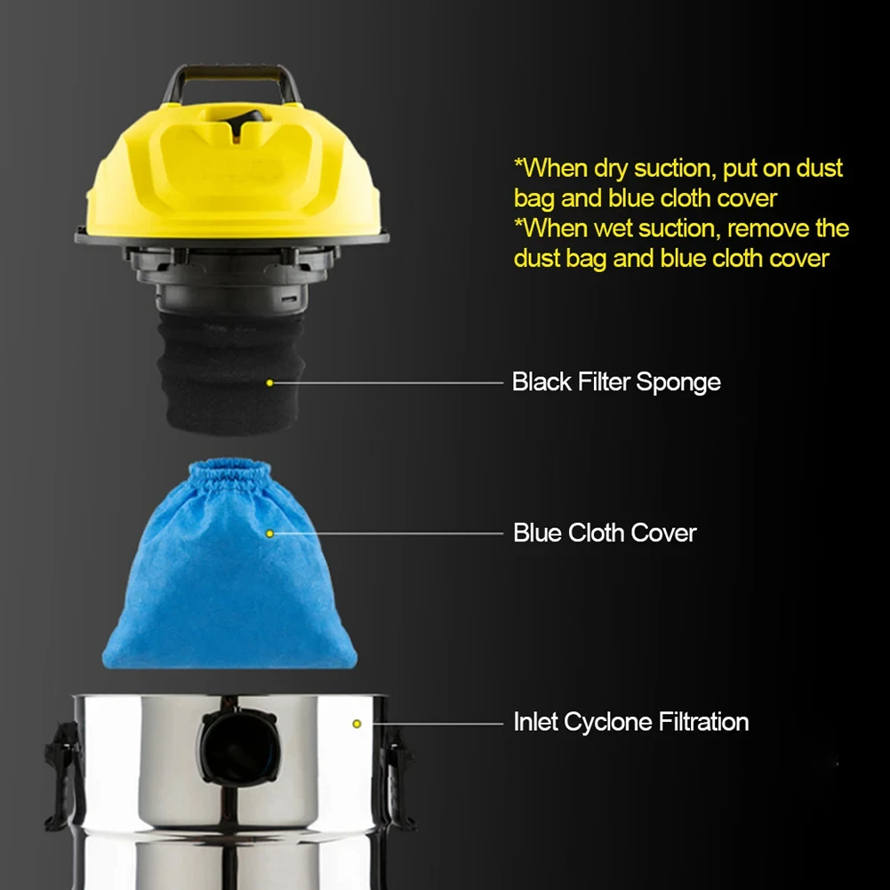 텍스타일 필터 백 및 필터 요소, Karcher MV1 WD1 WD2 WD3 NT 시리즈 진공 청소기 필터 백 부품, 필터 교체