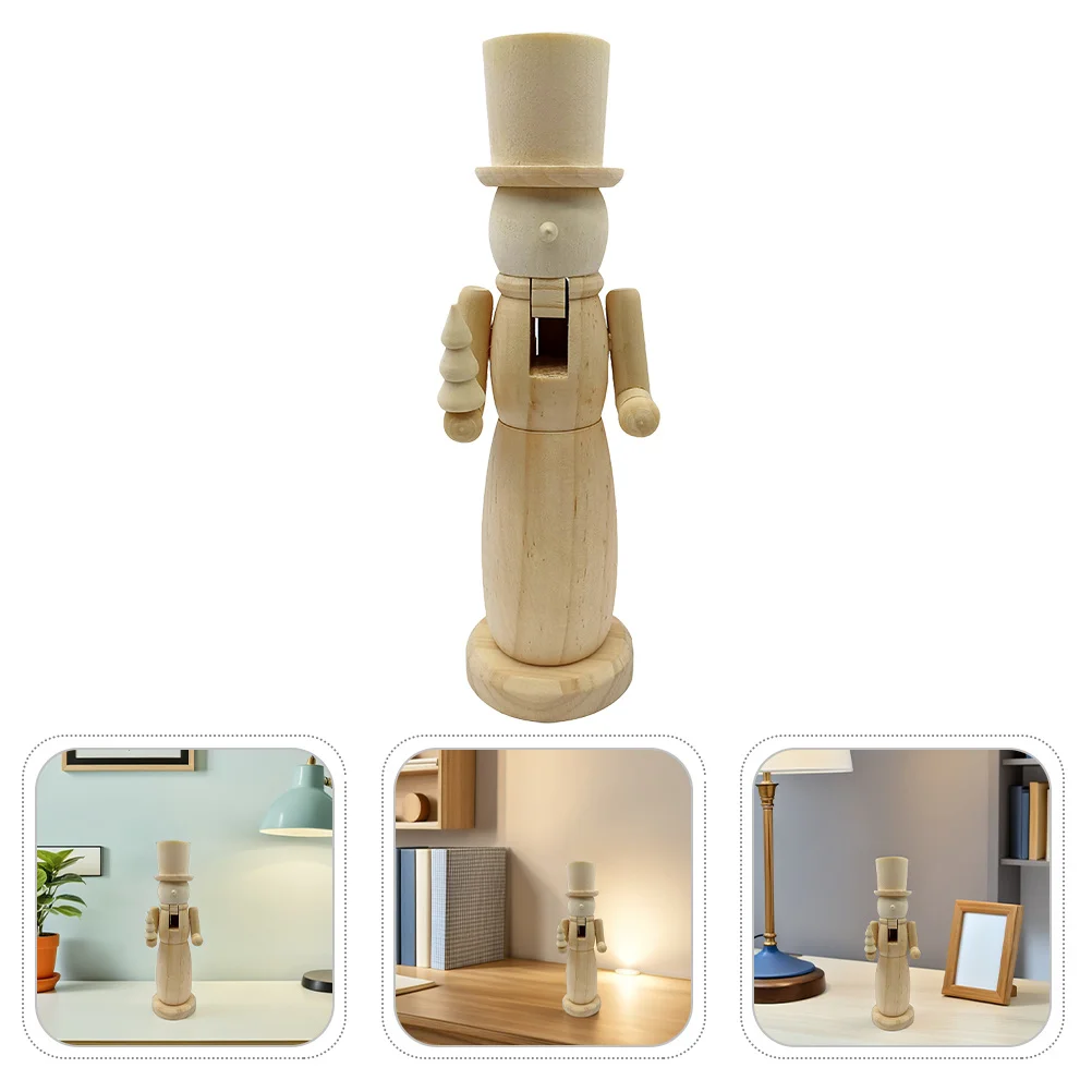 

Wood Nutcracker Soldier Blank DIY Figure Christmas Decoration Holiday Home Display Unique Nutcracker Ornament DIY Nutcrackers