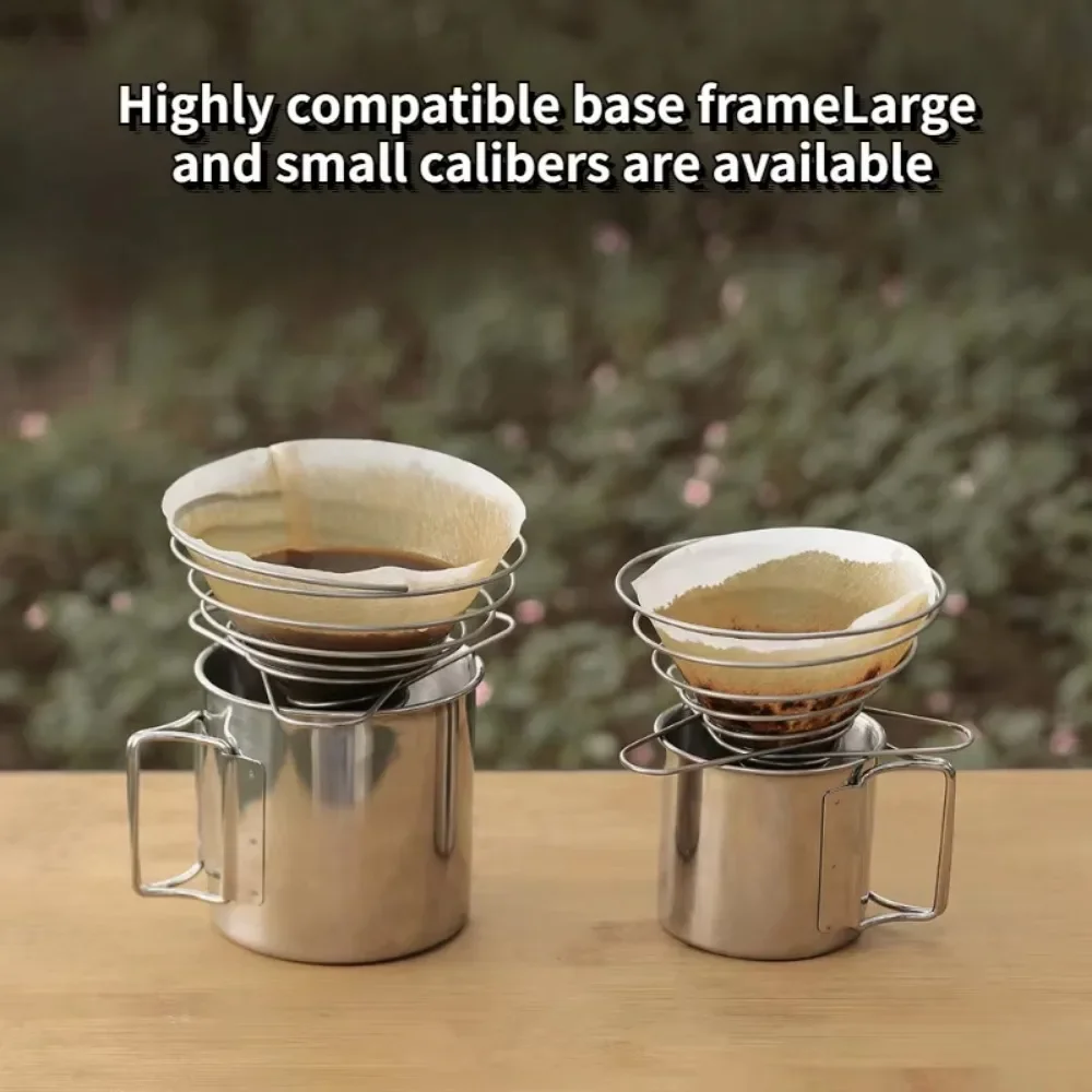 1PC Espresso Coffee Filter Net Foldable Coffee Dripper Filter Cup Holder Drip Coffee Maker Refillable Spring Style Brewer