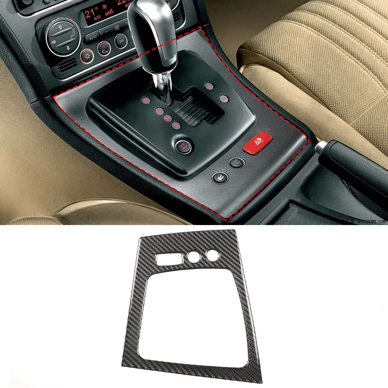Gear Shift Panel Trim Bezel Real Carbon Fiber Gearshift Base Frame Trim Sticker For Alfa Romeo Brera Spider 159 939 2004-2011 AT