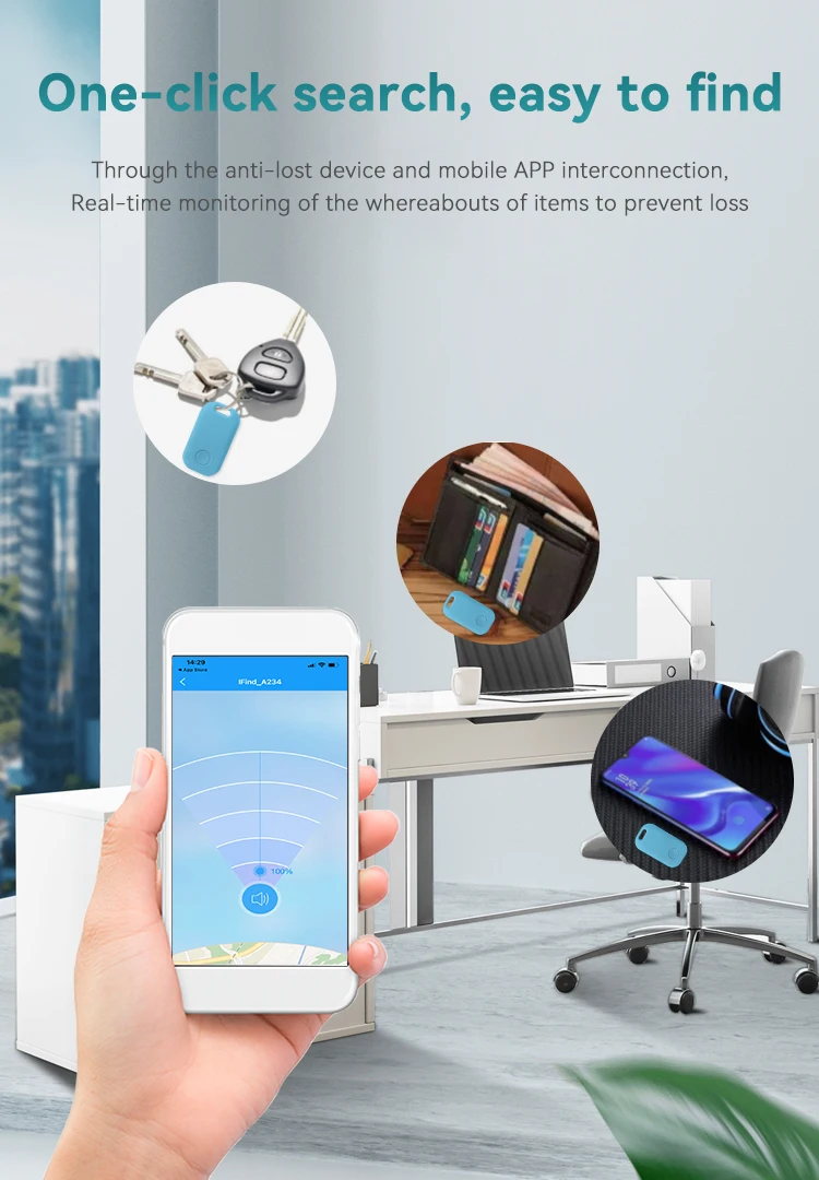 เครื่องติดตามสัตว์เลี้ยงอัจฉริยะ Joyway 3 ชิ้น ป้องกันการสูญหาย พร้อมสัญญาณเตือนภัยไร้สาย ใช้ได้กับเด็ก กระเป๋าเงิน กุญแจ