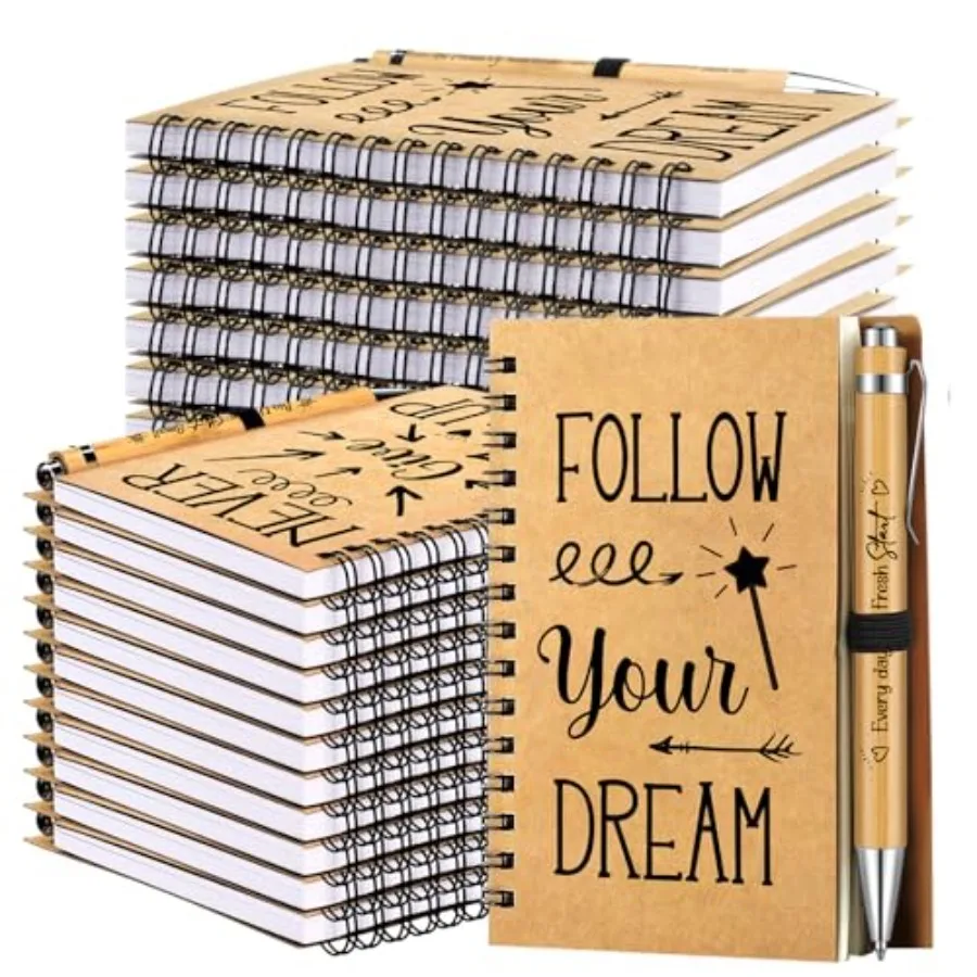 

100 Pcs Appreciation Gifts and Church Christian Gifts Set Include 50 Pcs Spiral Notebooks 50 Pcs Bible Pens for Adults Party Fa
