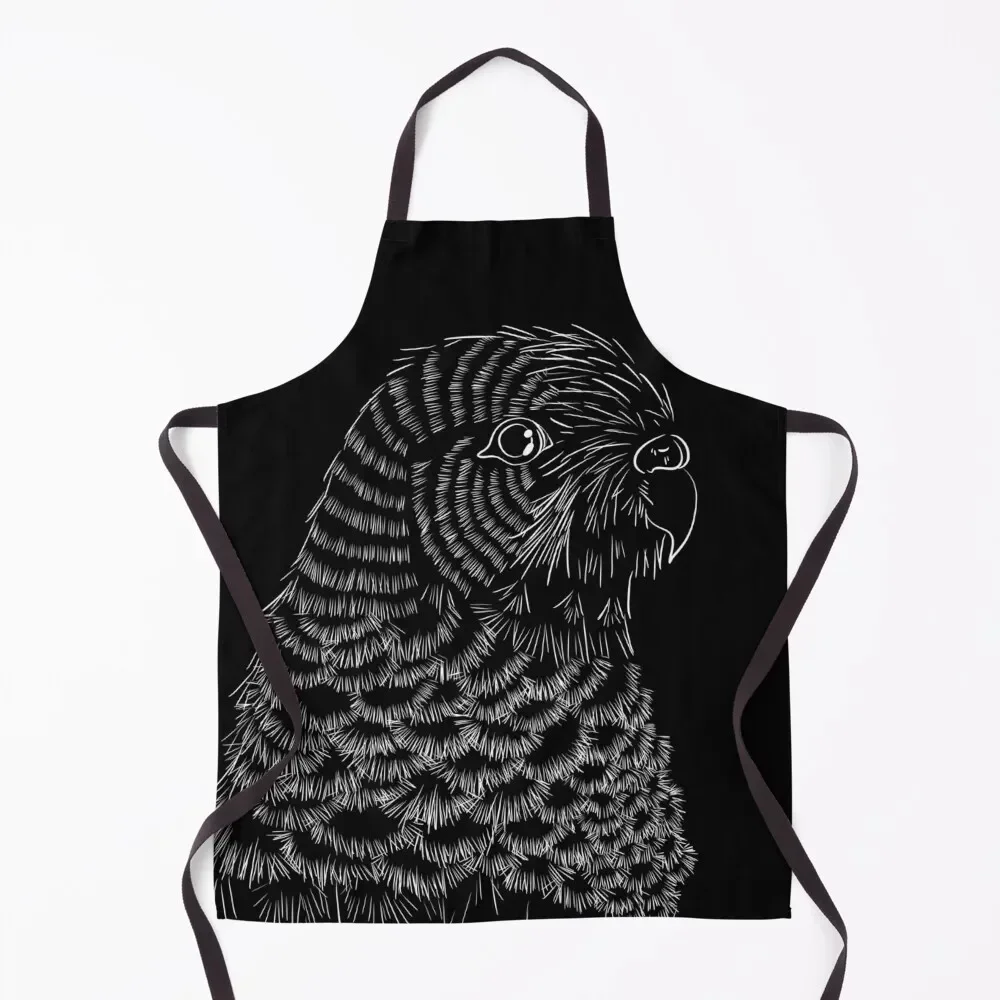 

Black and White Parakeet Apron with personal logo Kitchen For Men Apron