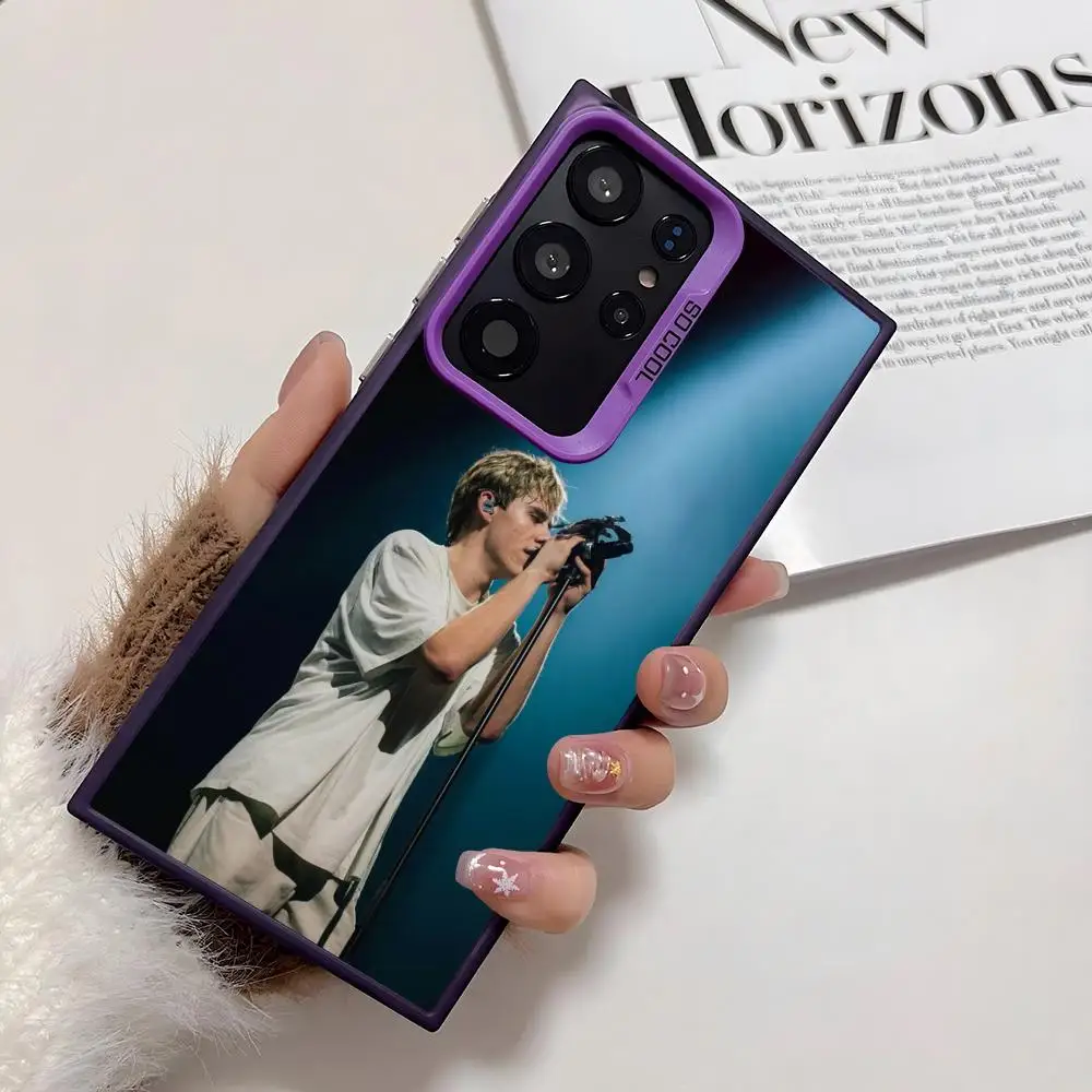 المغني T-The Kid Laroi قضية الهاتف لسامسونج غالاكسي S25 حافة S24 S23 S22 S21 S20 الترا سيليكون الملونة الفضة جراب هاتف