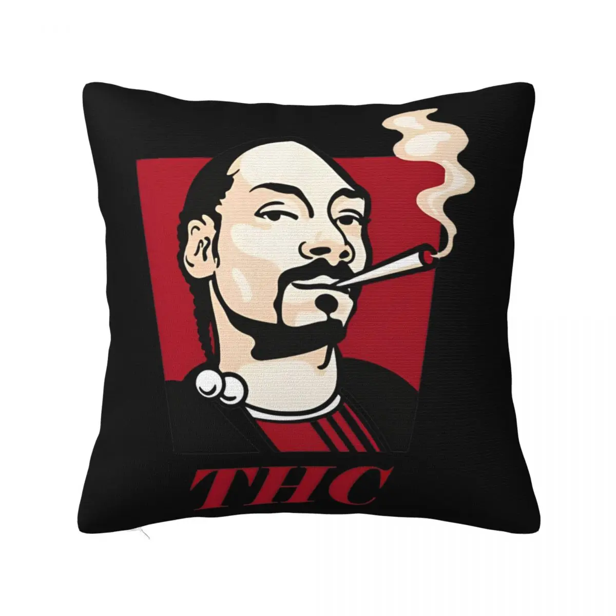 Thc Weed Snoop Dogg Smoking Pillowcase Double-sided Printing Cushion Cover Gift Rapper Pillow Case Cover Chair Zipper 45*45cm