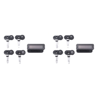 A48P-2X USB Solar Power Tire Pressure Monitoring System Wireless Car TPMS LCD Display Pressure Alarm With Internal Sensor