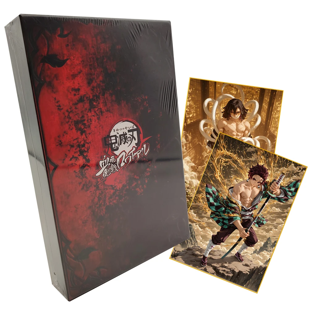 

Demon Slayer Fantasy Anime Character Cards Fans Collection Manga Peripheral Toys Kamado Tanjiro Creative Color Paper Cards Gifts