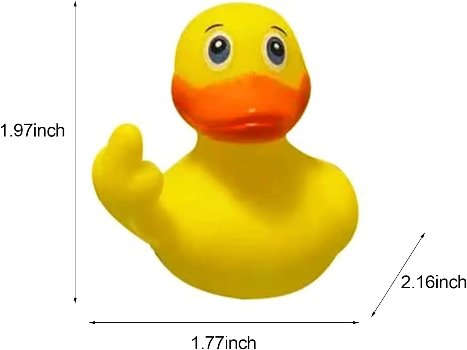 Middle Finger Rubber Duck 4Pcs Yellow Rubber Duck 2.16 Inch Funny Car Ornament Duck for Car Dashboard,Computer Monitor Decor