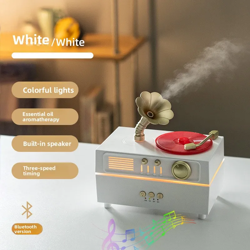 

Ретро роторный фонограф USB увлажнитель воздуха Bluetooth ультразвуковой распылитель динамический фонограф орнамент машина для ароматерапии
