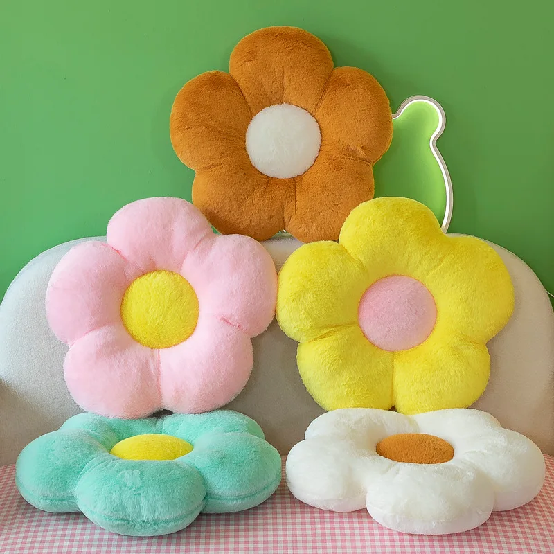 Ins flower mat, home bedroom, office chair, waist cushion, sunflower cushion, soft and comfortable home decoration gift