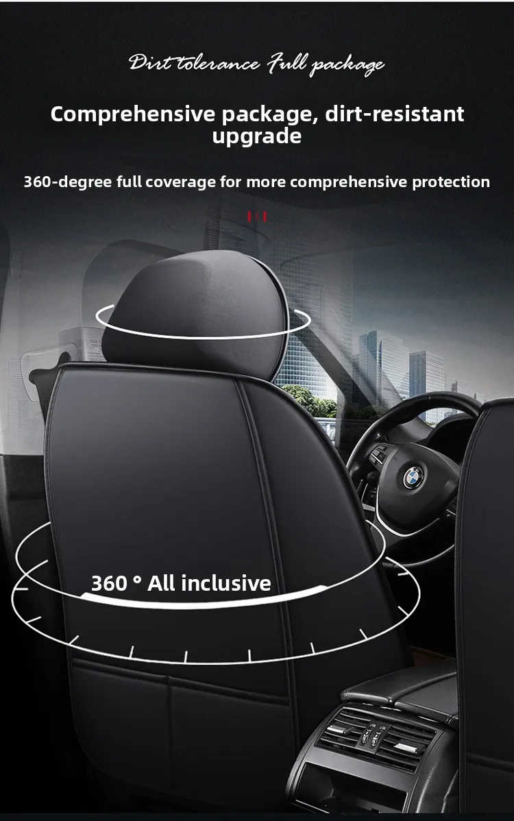 Universal Split Seat Fully Surrounded Car Seat Cover Breathable Comfortable Luxury Leather Seat Cushion Full Seats Cover JJ250