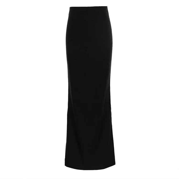 Summer New Product Fashion Temperament Black Slim Long Skirt Hip Skirt European and American Women's Clothing 2025