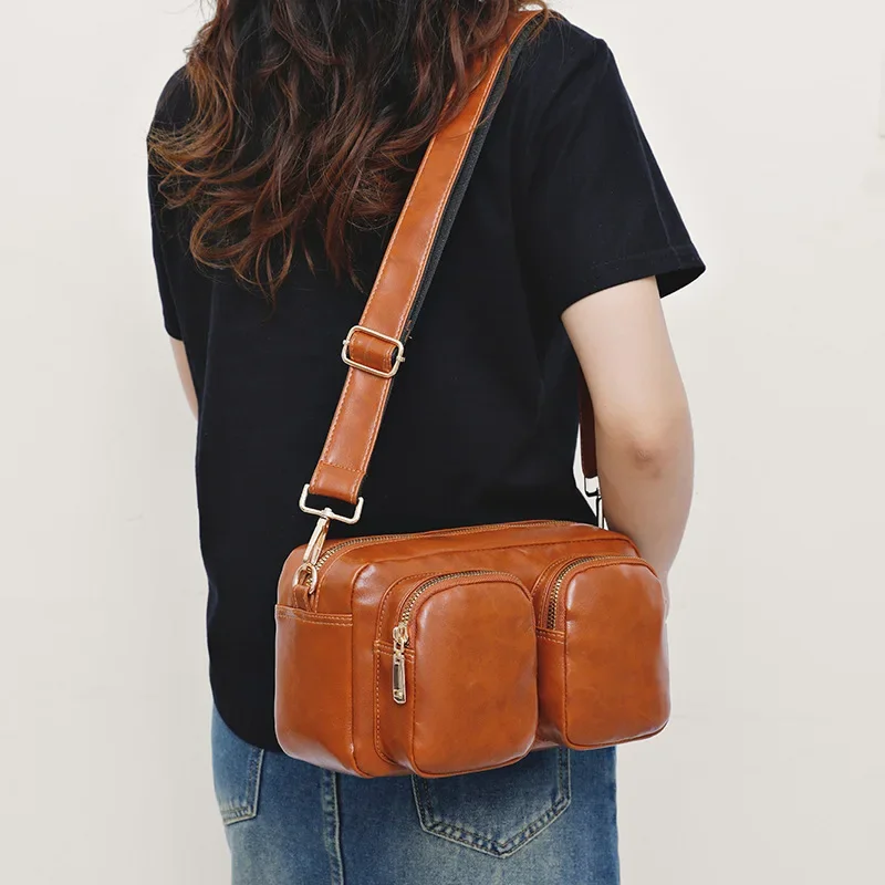 

‌ Новинка 2024 года, ретро сумка через плечо, маленькая сумка через плечо с несколькими отделениями, винтажный модный рюкзак, легкий ежедневный органайзер