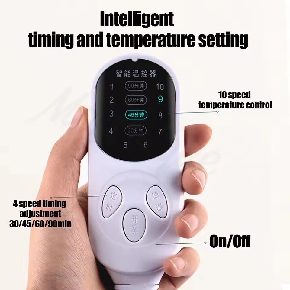 Matras Pijat Seluruh Tubuh Area Luas Matras Kompres Panas Moxibustion Selimut Pemanas Listrik Musim Dingin Kasur Rumah dengan Remote Control