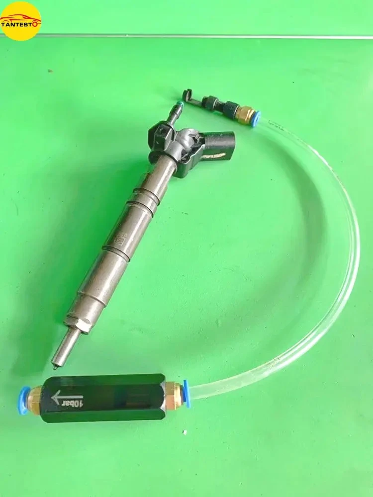 Kostenloser Versand 10bar Druck Piezo Injektor Test Öl rücklauf Rückschlag ventil Booster mit Rohr Schnell kupplung Reparatur werkzeug – Detail 2