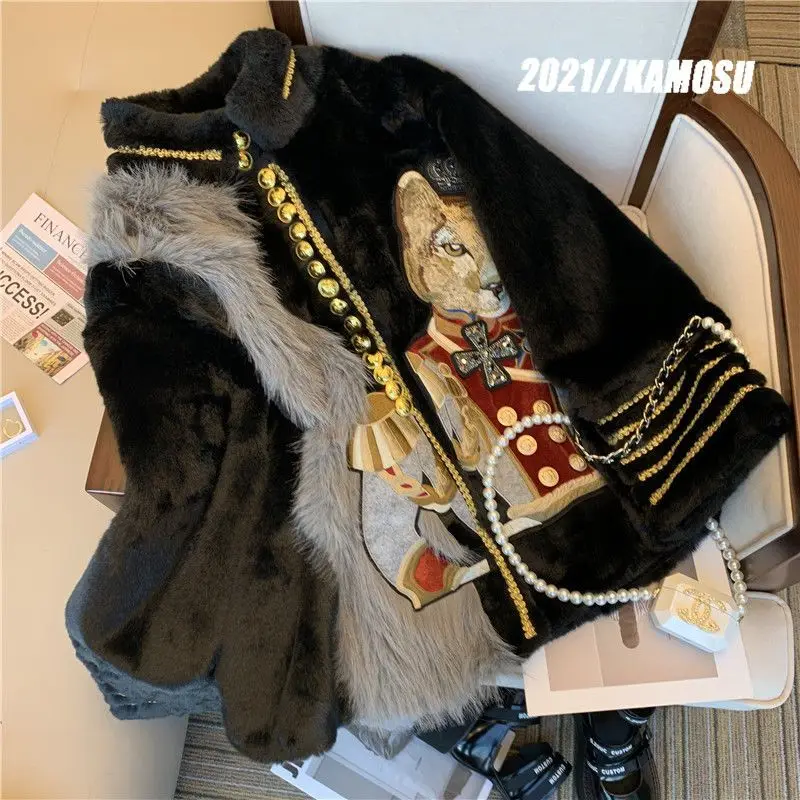 

Women Jacket Coat 2025 New Women's Winter Young Style Mink Fur Coat