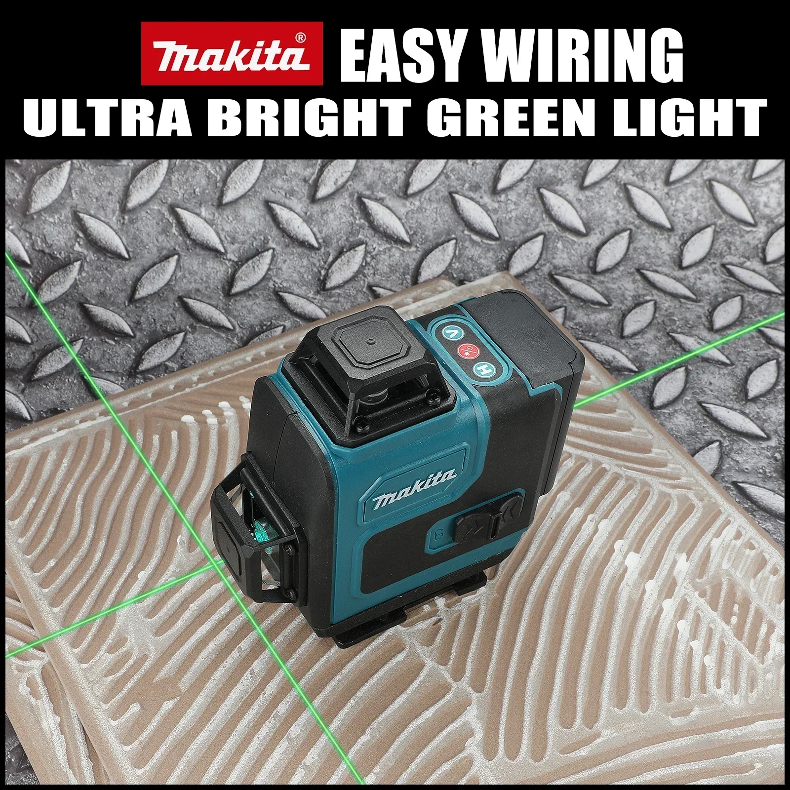 Makita 16-Line Green Laser Level Self-Leveling High Precision Portable 360 Vertical Cross Super Powerful Beam for Construction A