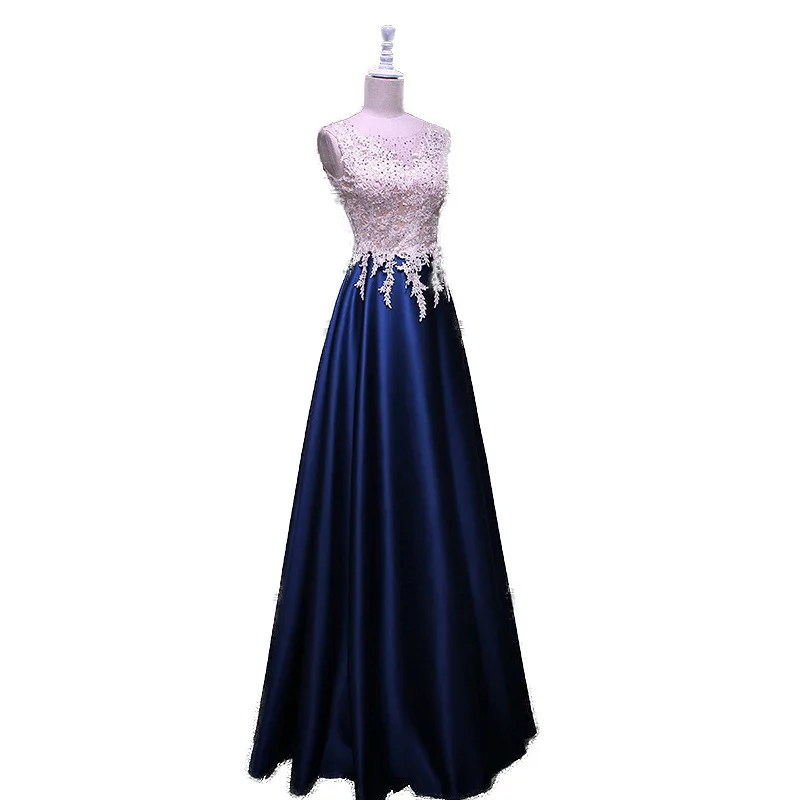 N1148 Abito in raso Moda Ragazze Vestiti Dolce Memoria Abito lungo fino al pavimento Abiti da sera formali Abito da compleanno per abito da donna