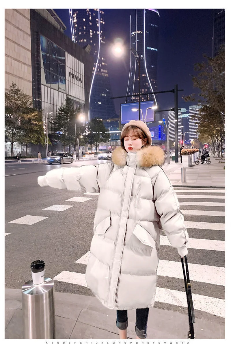 

Large Down Cotton Jacket Women Winter Korean Version Medium Length Bread Jacket Loose Cotton JacketThickened Cotton Jacket