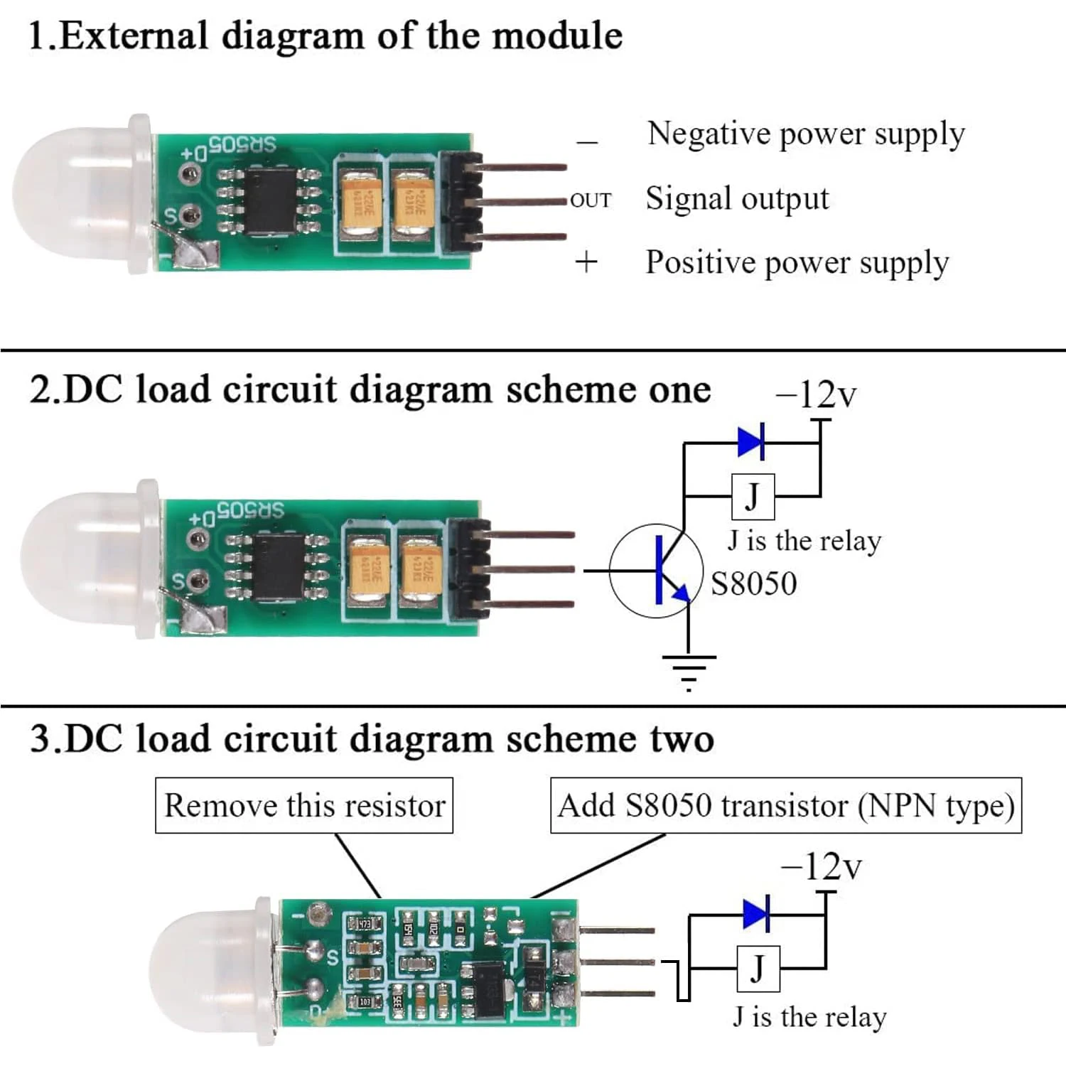 1pcs HC-SR505 Human Motion Sensor Module Mini Infrared PIR Detector Switch 4.5V - 20V Body Sensor Switch Trigger for Arduino