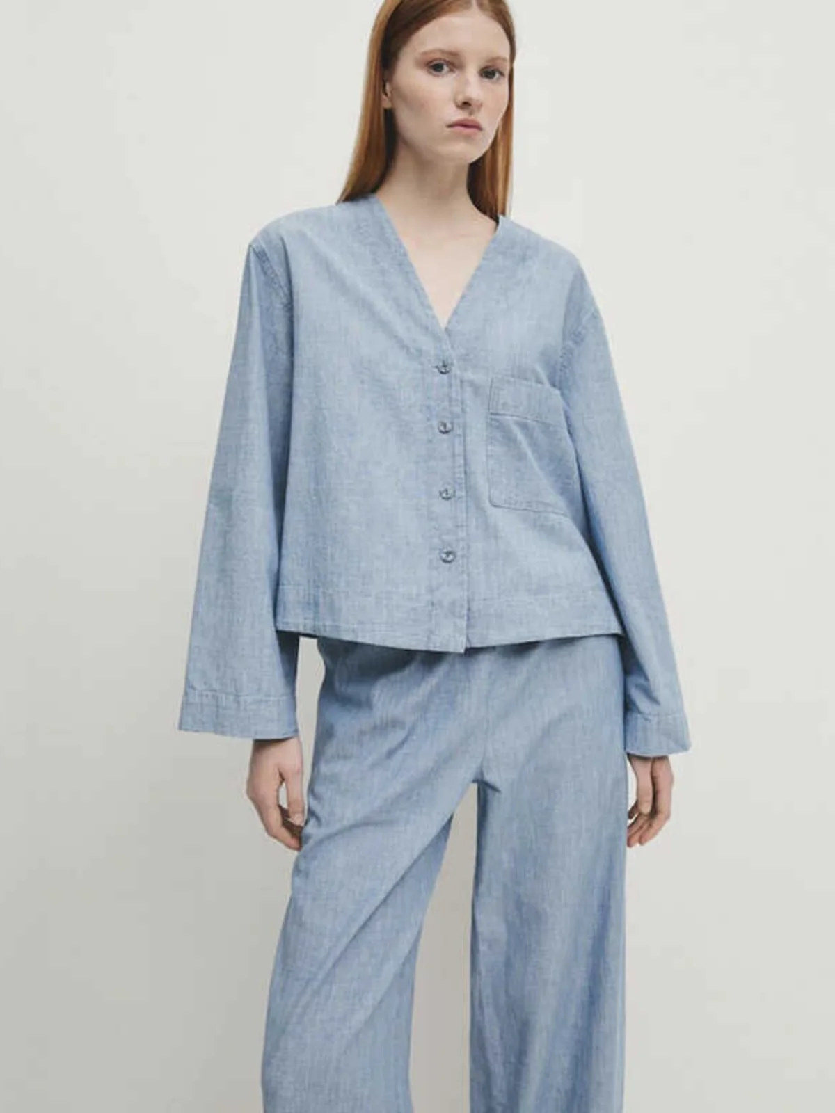 Nieuwe Zomer vrouwen irt V-ne Katoen Dstring Taille Rechte Pijpen Jeans Blauw Casual Lui Sle Pendelen Sle Lange Sve