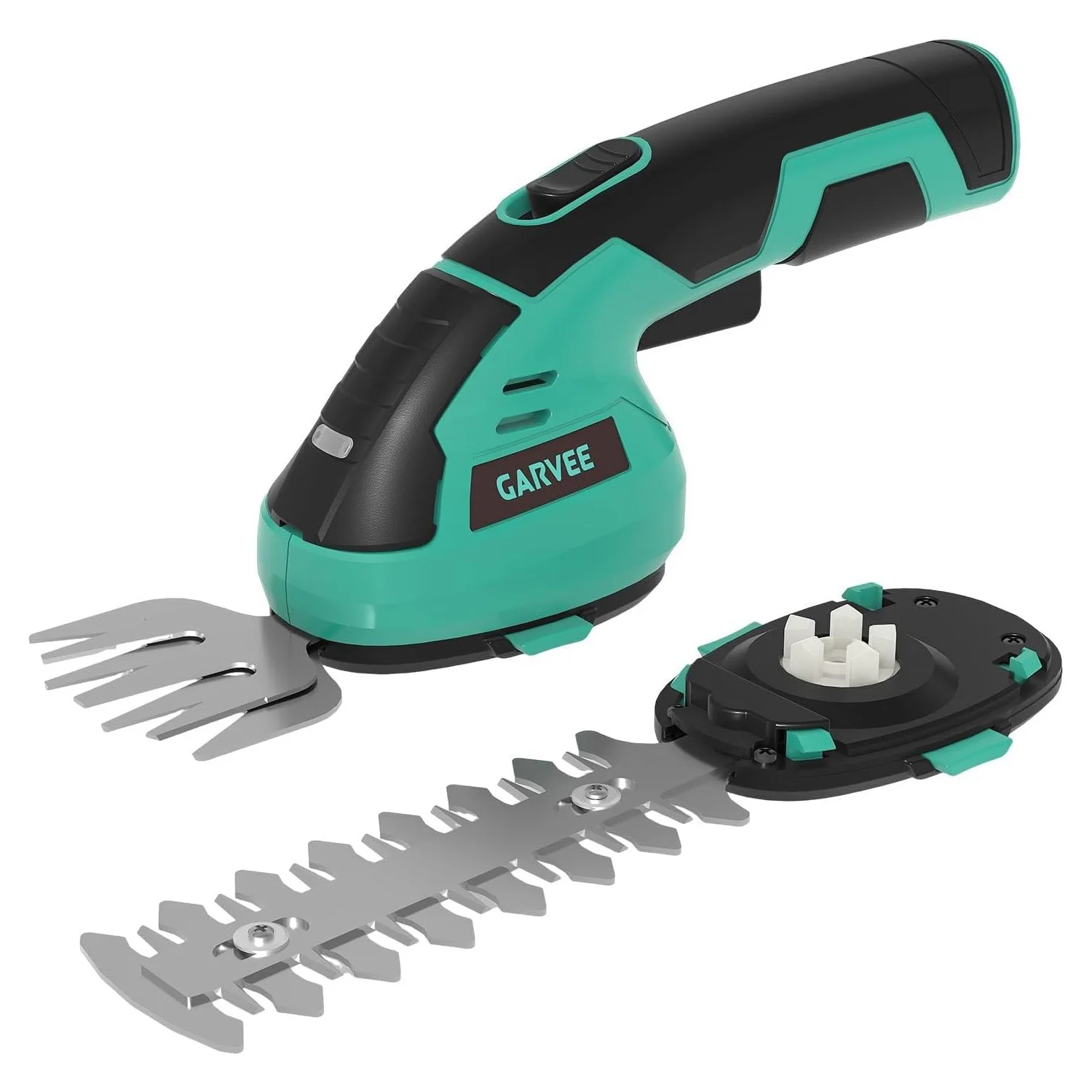 2 in 1 Cordless Grass Shear and Hedge Trimmer with 22.4in Dual Action Blade 2000mAh Battery Type C Fast Charging Brushless Motor Electric Garden Tool for Lawn Edging Bush Shaping