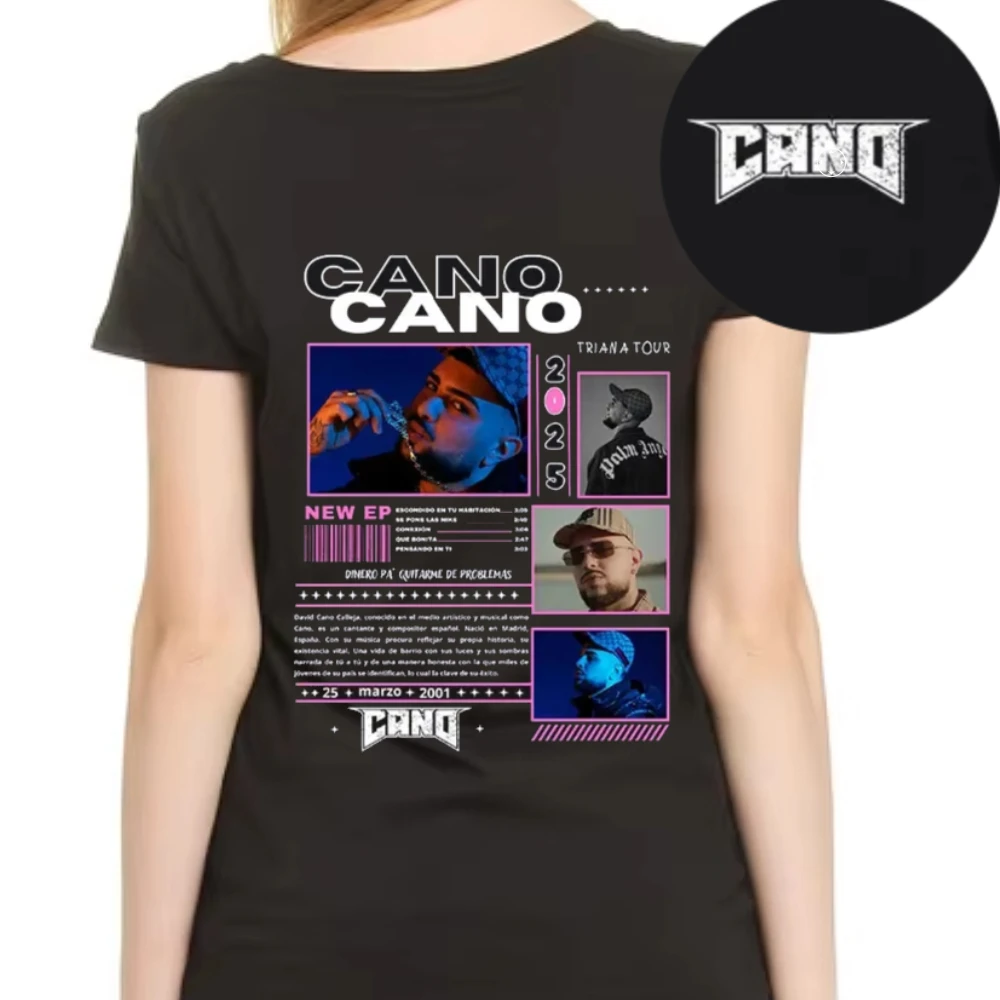 

Rapper Cano Triana Tour Merch T-shirts Men Women Fashion Hip Hop T Shirt Comfort Casual Short Sleeve T-shirt