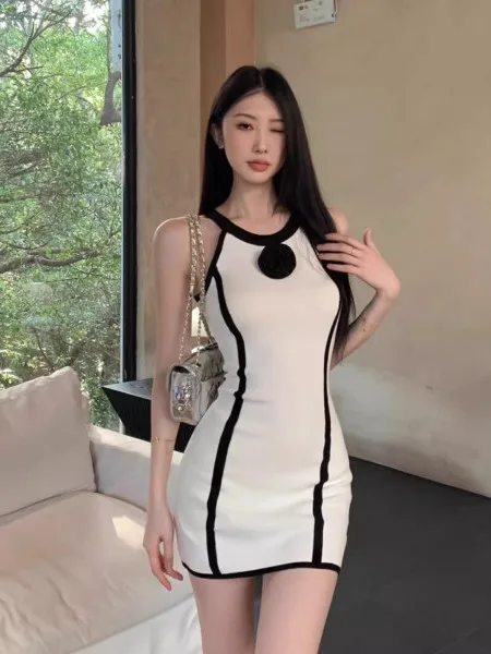 

Сексуальный облегающий топ-жилет и юбка для женщин, летняя новинка, для стройного силуэта, сексуальный и стильный